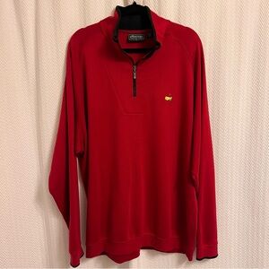 Masters Collection Sweater Mens Med Polo Augusta National Golf Red with stripes